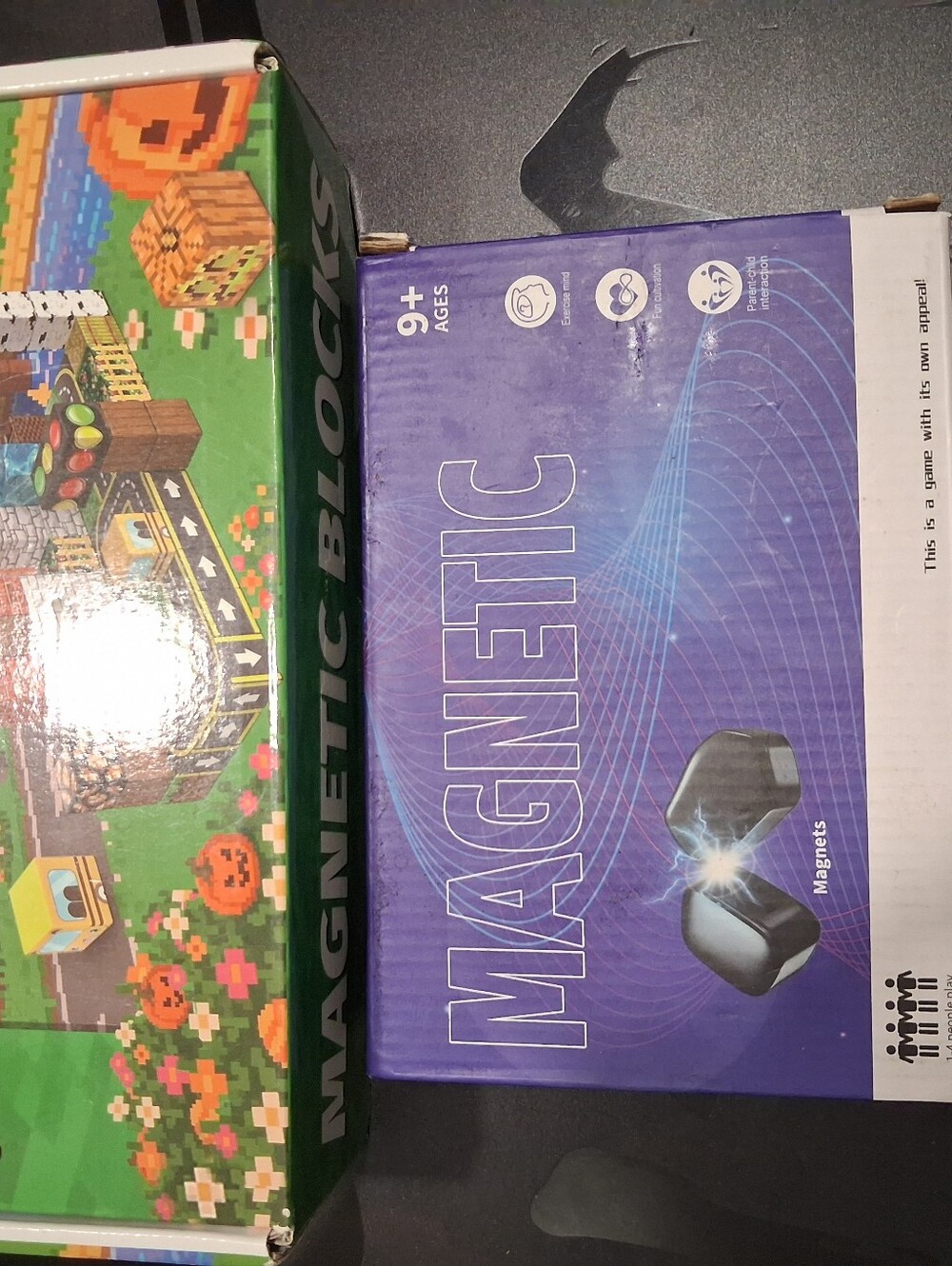 Magnetic Blocks Building Set - Blue and Green